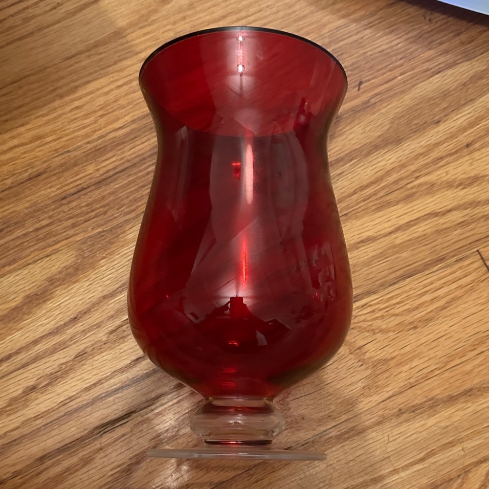 Elegant Red Glass Vase